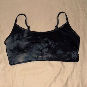 Alphalete Women's Tie-Dye Black Sports Bra